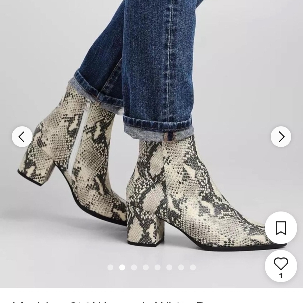 Madden Girl Snakeskin Heeled Boots